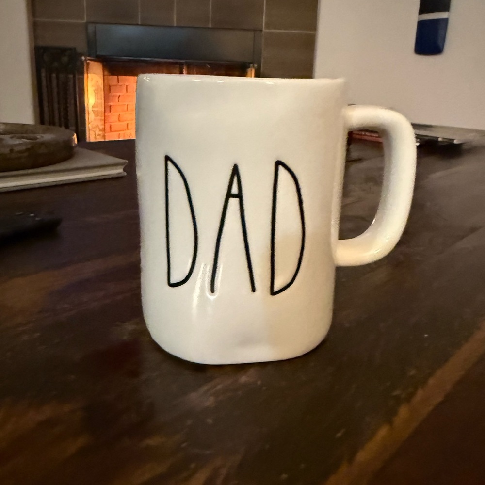 Rae Dunn White Ceramic Dad Mug Cup